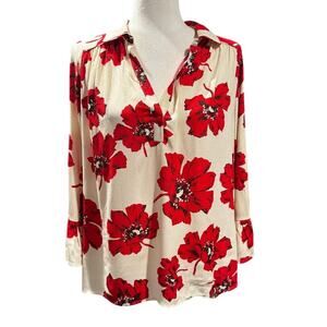 ba&sh Red Floral "Lady Top" Blouse Size XS (US 2)